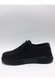 Genuine Leather Nubuck Lace-Up Black Flexible Rubber Sole Men's Shoes - 3