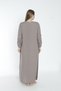 Women's Plus Size Woven Viscose Fabric Long Sleeve Hijab Dress / Black 33439 - 6
