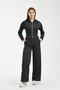 Women's Silvery Glitter Fabric Top Zipper Tracksuit - 6