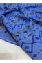 Flannel-Like, Ethnic Patterned Blue Winter Fabric - Lightly Shaded - 6
