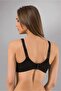 Women's Black Lace Detail Gathering Minimizer Bra - 3
