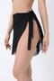 Women's Black Waist Tie Pareo - 2