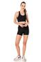 Women's Black Sports Mini Leggings with Pockets - 2