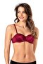 Women's Burgundy Strapless Padded Bra - 2