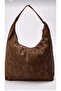 The Moiss Brown Suede Knitted Textured Casual Look and Large Volume Women's Shopper Shoulder Bag - 3