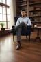 Genuine Leather Brown Orthopedic Laser-Engraved Men's Loafer - 2