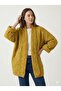 Women's Mustard Italian Ethnic Shawl Pattern Sequin Embroidered Oversized Quilted Long Kimono & Kaftan