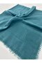 Green Flamed Cotton Writing Scarf 100X100 cm