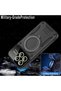 Mi 15t Pro Case with Magsafe Rotatable Ring Stand, Camera Lens Protection, Gold Detail, Military Style - 5
