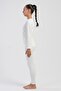Girl's Ecru Long Thermal Bottoms - 4