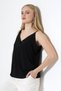 Thin Straps V-Neck Sequined Blouse/Plus Size Fits up to Sm 38/40 - 6