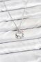 Ramia-Premium |   316L Steel Chain Silver Color Pink Stone Detailed Wreath Model Women's Necklace Tj-Bko10902