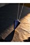 Blue Goldstone Faceted Cut Pendulum Pendant
