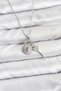 316L Steel Chain Silver Color Lock Key Model Zircon Stone Women's Necklace Tj-Bko10880