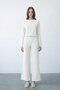 Baklava Pattern Stone Embroidered Blouse and Double Pocket Trouser Set