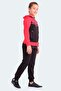 Comfortable Lace-Up Girls' Tracksuit Set Black/Red Tracksuit Set - 7