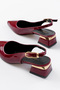 Buckle Detailed Heeled Open-Back Women's Heeled Shoes - 3