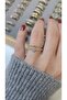 Premium Design Sparkling Women's Double Color Ring Adjustable Without Number