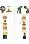 Premium Brass Garden Hose Tap Connector Set: 3/4 inch Expandable Male and Female Adaptors, Quick Con