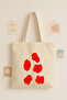 Red Poppy Flower Printed Cloth Bag – Cotton Tote Bag