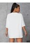 Oversize Fit Organic Stylish Comfortable Casual 100% Cotton Women's T-Shirt - 3