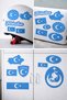 Turkistan Sticker Set 20X25 cm – Göktürk Flag and Turkistan Symbols