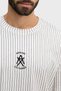 Cotton Regular Fit Logo Crew Neck Striped t Shirt Men's t Shirt Xm001791 Af10 - 4
