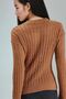 My Fashion Boat Neck Hair Knit Sweater - 3