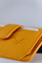 Unisex Leather Card Holder Ares Bl2003 Guti Mustard Yellow - 6