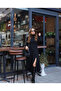    Women's Long Sleeve Turtleneck Deep Slit Detail Crepe Dress - 3