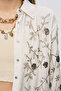 Women's Floral Embroidered Oversize Viscose-Linen Shirt - 2
