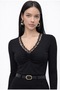 Lace Relaxed Sandy Black Blouse