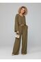 V-Neck Blouse & Wide-Leg Pants Women's Top and Bottom Set – Loose Fit