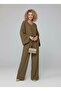 V-Neck Blouse & Wide-Leg Pants Women's Top and Bottom Set – Loose Fit - 2