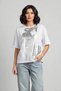 Women'S/Unisex Oversize Metallic Abstract Printed Cotton T-Shirt