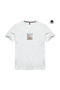 Men's Dropshot Regular Cut O-Neck Printed Combed Cotton T-Shirt White - 2