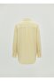 Light Yellow Oversize Long Sleeve Textured Shirt - 4