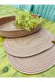 Jute Straw Presentation Plate Mat, American Style Oval Serving Tray and Basket, Set of 3 - 4