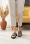 Awx Stone Laser Cut Detailed Padded Sole Women's Slippers New Season - 3