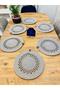 Wicker Jute Presentation Plate Mat Supla American Service Set 6 Pieces - 3