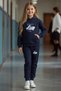 Girl's but Why Printed Sporty Style Hooded Tracksuit Set
