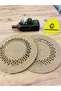 Presentation Plate Mat Jute Placemat American Service Set of 2 - 2