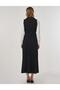 Belted Viscose Dress Black 83002A - 7