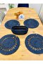 Jute Straw Presentation Plate Mat, American Serving Tray and Basket, 5 Pieces - 2