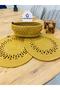 Presentation Plate Mat Jute Placemat American Serving and Basket Set 3 Pieces - 4