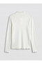 Lcw Modest Ecru Ruffled Mock Neck Women's Bodysuit - 6