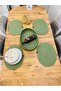 Presentation Plate Mat Jute American Service Oval Plate and Basket Set of 5