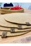 Presentation Plate Mat Jute American Service Oval Plate and Basket Set of 5 - 4