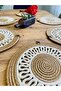 Jute Straw Presentation Plate Mat American Service Supla 6 Pieces - 4