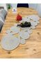 الجوت، الخوص، نموذج ملفوف، مفرش طاولة مزخرف، عداء 40 × 110 سم، غطاء طاولة القهوة، النمط البوهيمي